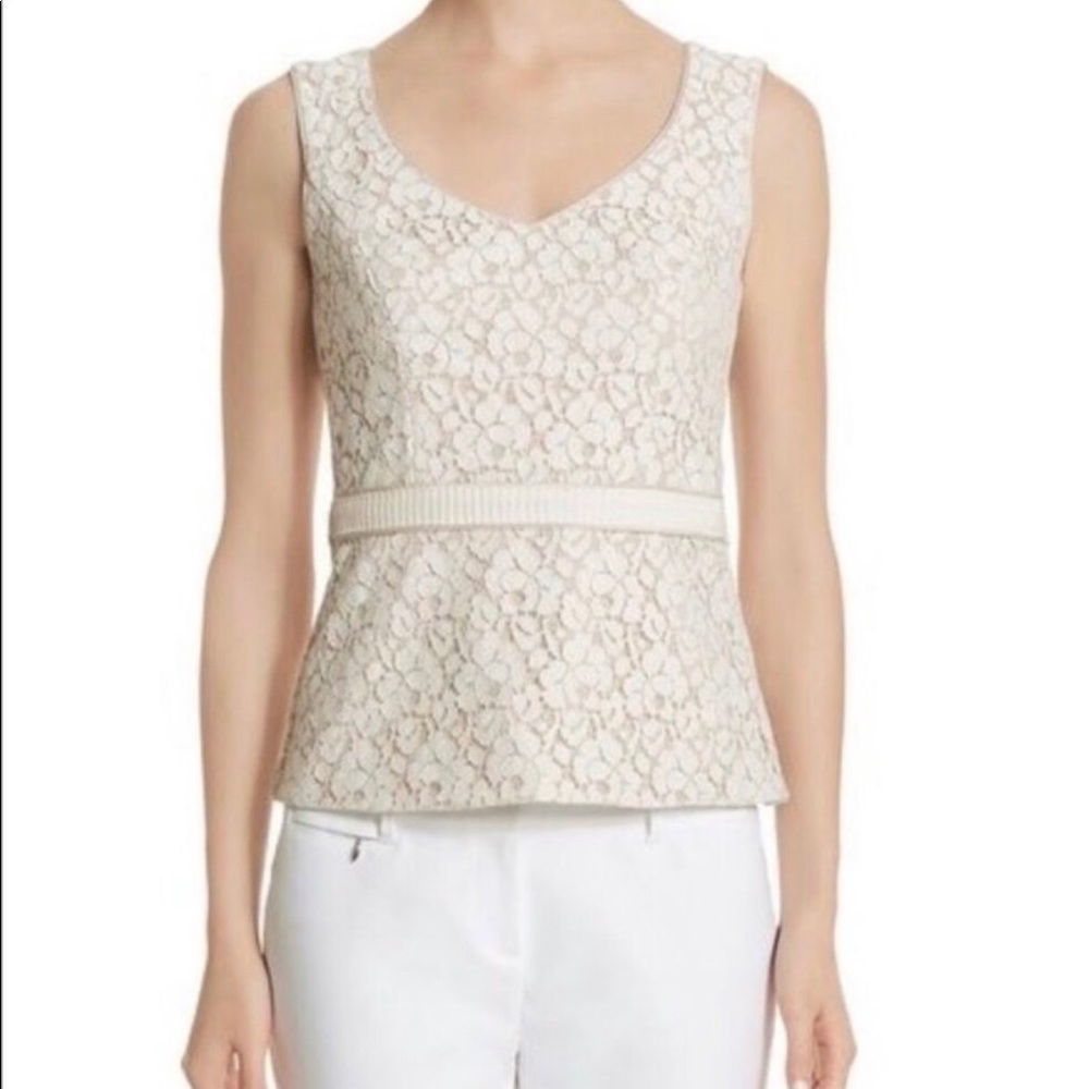 White House Black Market Peplum Top